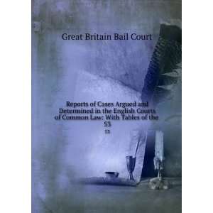   Courts of Common Law With Tables of the . 53 Great Britain Bail