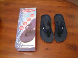   ORTHOTIC FLIP FLOPS THONG SANDALS ARCH SUPPORT BLUE FLAT FEET  