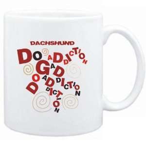 Mug White  Dachshund DOG ADDICTION  Dogs  Sports 