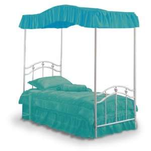  Turquoise Solid Twin Sized Canopy Bed Fabric Top