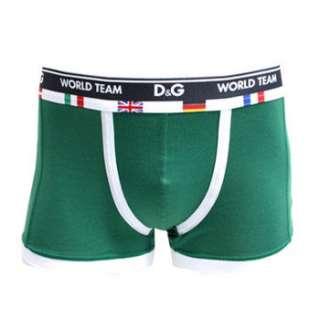 BNIB D&G Dolce & Gabbana Underwear Boxer Green/White World Team Sz 6 