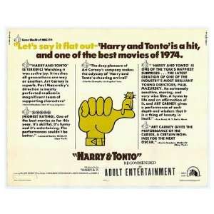  Harry And Tonto Original Movie Poster, 28 x 22 (1974 
