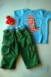 Mini Boden Baby Boys Green Trousers Skate Pants 12 18 m Cute  