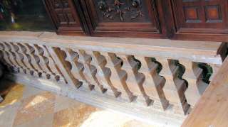   ANTIQUE c1800 FRENCH HAND CARVED WOOD BALUSTERS 4 SECTIONS15 FT