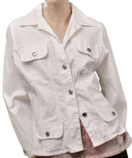 Baileys Point BP Jean Womens Jackets White Size L  