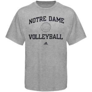 Notre Dame Grey Adidas Volleyball T Shirt sz XXL 2XL  