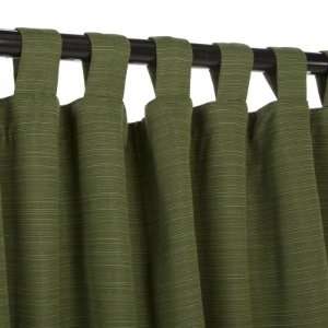  Sunbrella Outdoor Curtain with Tabs   Dupione Palm   54 in 