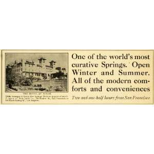 1910 Ad Byron Hot Springs Hotel San Francisco California Lodging Peck 