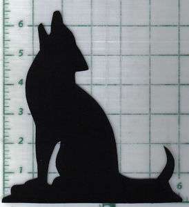 Southwestern silhouette applique Wolf sitting Howling  