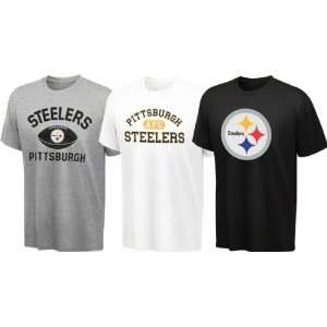   Steelers Youth Black, White, Grey 3 Tee Combo Pack