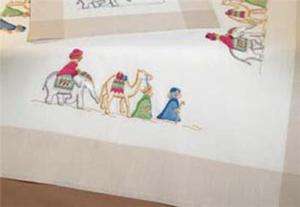 THREE MAGI Wise Men TABLE TOPPER Embroidery KIT ~ NEW  