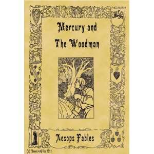  A4 Size Parchment Poster Aesops Fabels Mercury and the 