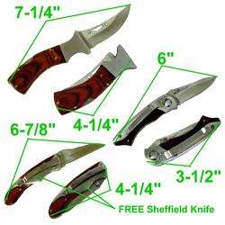 Fixed & Folding Cobalt Knives,Free Pocket Knife,New  