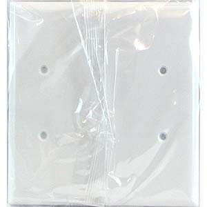  WALL PLATE O/S 2G 2 BLANK WHIT