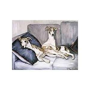  Whippet Pair on Couch Notecards 