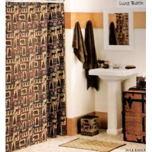  Bull Lodge Fabric Shower Curtain