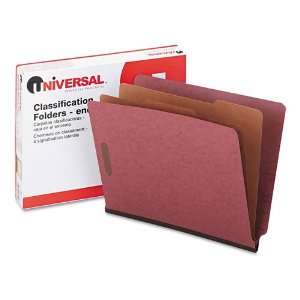  Universal   Pressboard End Tab Classification Folders, Ltr 