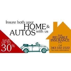  3x6 Vinyl Banner   Insurance Discount Home Auto 