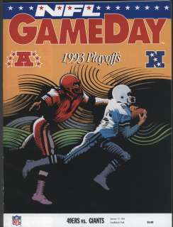 1993 49ers vs Giants NFC PLAYOFF Football Game Program  