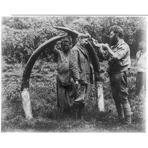  Christening,White woman hunter,elephant tusks,African 