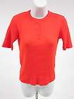 NWT BELFORD Orange Cotton Short Sleeve Sweater Top Sz S  