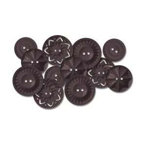 Jenni Bowlin Studio Vintage Style Sew On Buttons 12/Pkg Black; 3 Items 