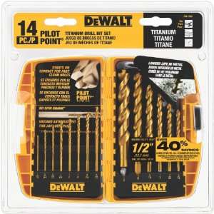  DEWALT DW1354 14 Piece Titanium Drill Bit Set