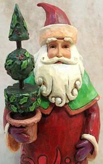 JIM SHORE Holiday Trim Santa Christmas Topiary 4010849  
