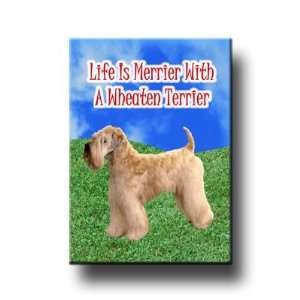  Wheaten Terrier Life Is Merrier Fridge Magnet Everything 