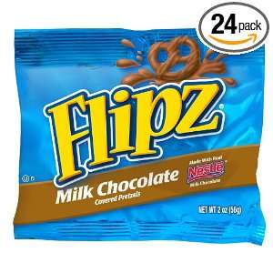 Flipz Milk Chocolate Pretzel, 2 Ounce. Bags (Pack of 24)  