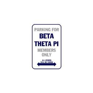   Vinyl Banner   Parking for beta theta pi members only 