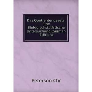   Untersuchung (German Edition) (9785875257902) Peterson Chr Books