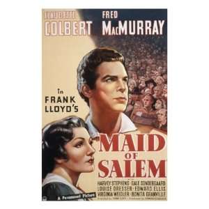 Maid of Salem, Claudette Colbert, Fred MacMurray, 1937 