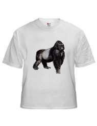 Gorilla Front only Nature White T Shirt by 