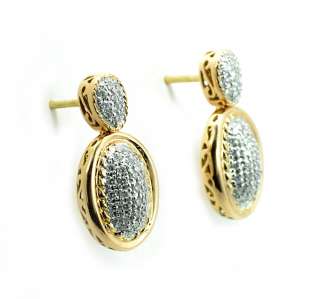 Charriol Cable Pave Diamond Earrings 1/2ct 18k Yellow Gold  