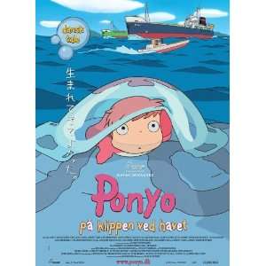  Ponyo on the Cliff (2008) 27 x 40 Movie Poster Danish 