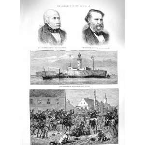    1883 RIOTS CROATIA HUSSARS AGRAM LIGHTHOUSE PATTON