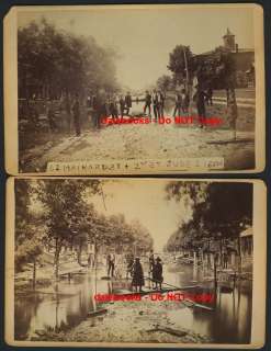 RARE 64 Albumen Photo LOT 1889 Williamsport PA Flood  