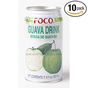 Foco Guava Drink 11.8oz (Pack of 10) Grocery & Gourmet Food