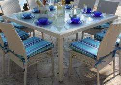 GRENADA OUTDOOR PATIO SIDE CHAIR 60 SQUARE TABLE SET  