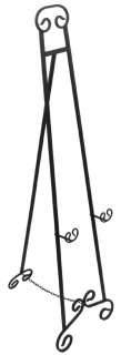Large Wrought Iron Art Stand Display Easel Metal 70 Inch  