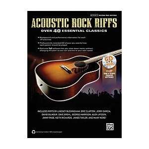  Alfred Acoustic Rock Riffs Guitar Book & CD (Standard 
