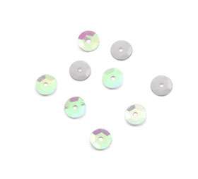 Sequins Loose White AB Irid. Round Cup 5mm 1600 pcs  