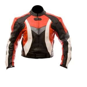   Hide Racing Leather Jacket with CE Standard Armor (Red) Automotive