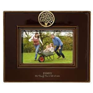   Family Tree is Full of Nuts Mahogany Brown Ceramic Frame, 4 by 6 Inch