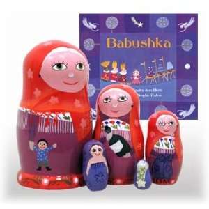  Babushka Book and Nesting Doll Set 