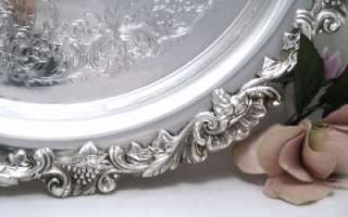 Gorgeous Large Formal WILCOX Silver Serving or Tea Tray Heavy Ornate 