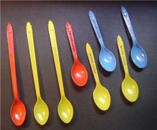 Vintage (8) Hard Plastic Dairy Queen Spoons  
