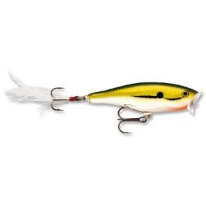  Rapala Skitter Pop 05 Fishing Lures, 2 Inch, Gold Chrome 