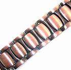 B414   BRUSHED COPPER PLATED MAGNETIC POWER GOLF BRACELET 63,000 GAUSS